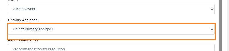 Primary Assignee field on the issue form