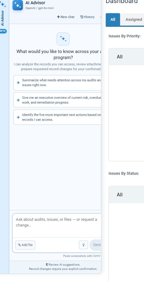 AI Advisor close-up on Dashboard